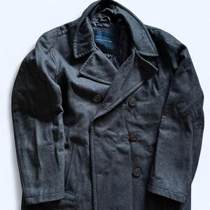 Tommy Hilfiger Men's Wool Charcoal Trench Coat XL